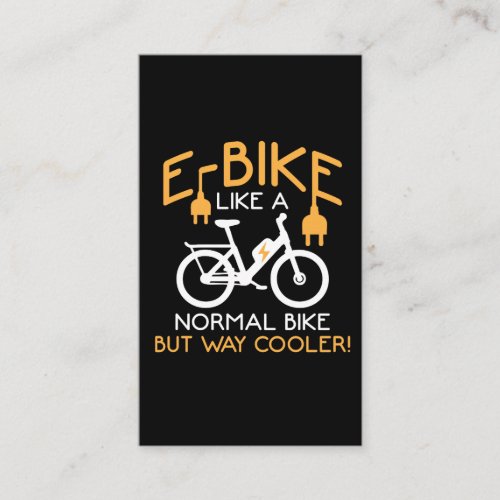 E_Bike Cycling Way Cooler Bike Funny Electric Bike Business Card