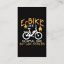 E-Bike Cycling Way Cooler Bike Funny Electric Bike Business Card
