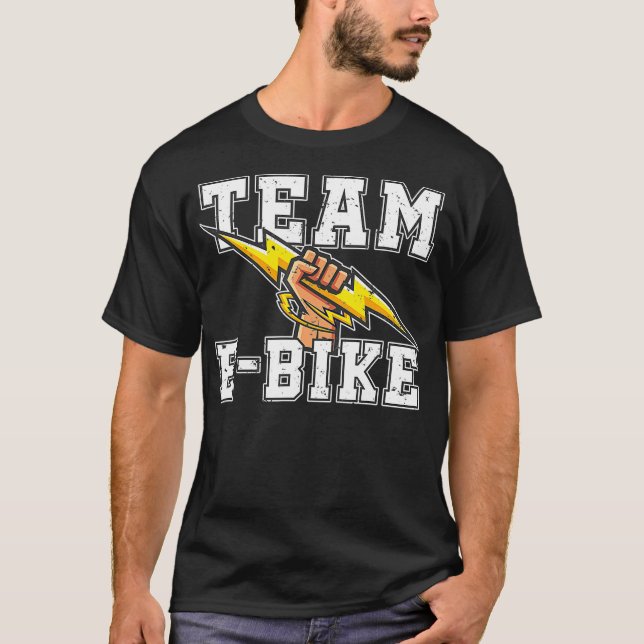 E Bike Cyclist Bike Riding Cycling Biking Bicycle1 T-Shirt (Front)
