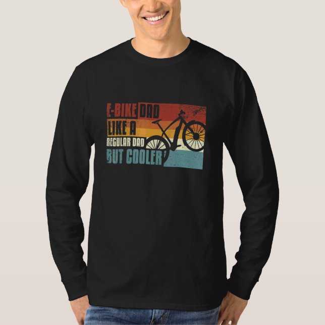 E-Bike E-Mtb Retro Cool E-Bike Dad T-Shirt (Front)