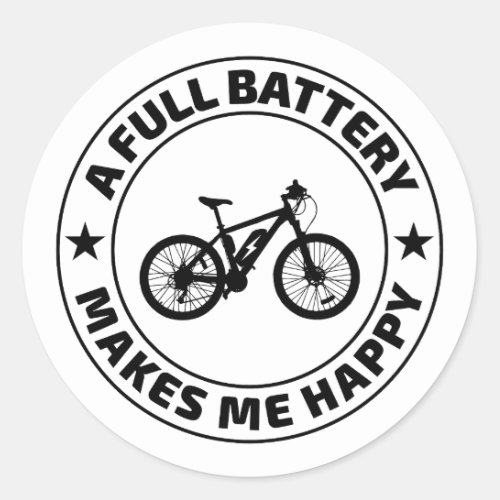 E_Bike Electric_Bike E_Cyclist Bicycling  Classic Round Sticker