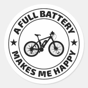 E-Bike Electric-Bike E-Cyclist Bicycling  Classic Round Sticker