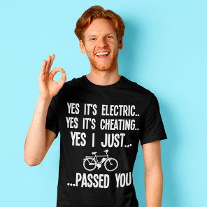 E-Bike Funny Electric Cycling For Bicycle Electron T-Shirt