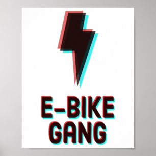 E-bike Gang Mountain Biking Poster