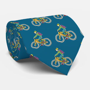 E-Bike Stickman Neck Tie