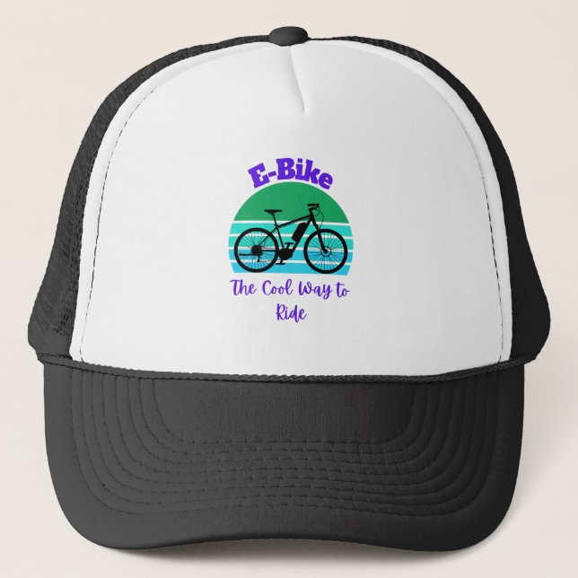 E-Bike The Cool Way to Ride Trucker Hat (Front)