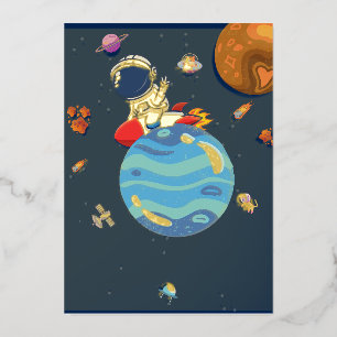 e-book cosmique Sticker Foil Invitation