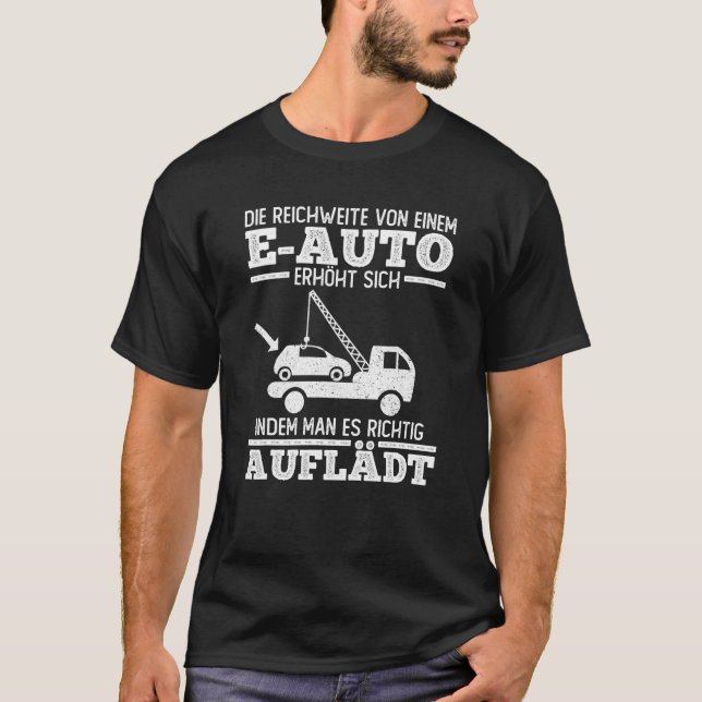 E-Car Opponent Funny Burner, Anti-Electric Car T-Shirt (Front)