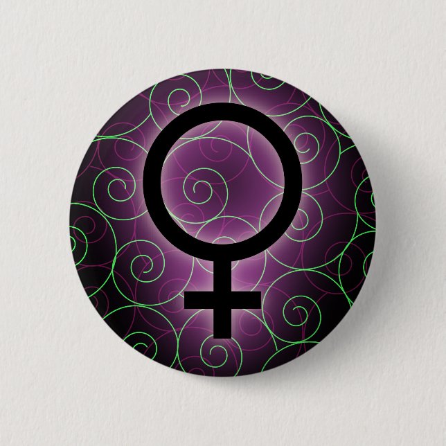 E-card for international women's day pinback button (Front)