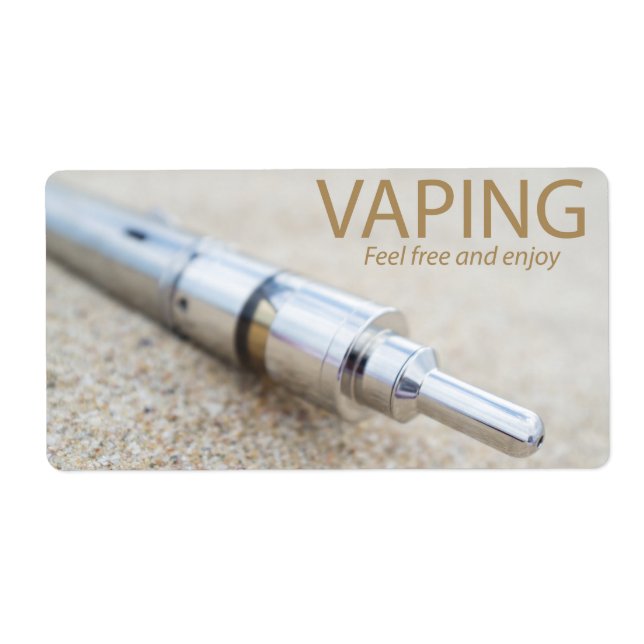 E-cig and vaping label (Front)