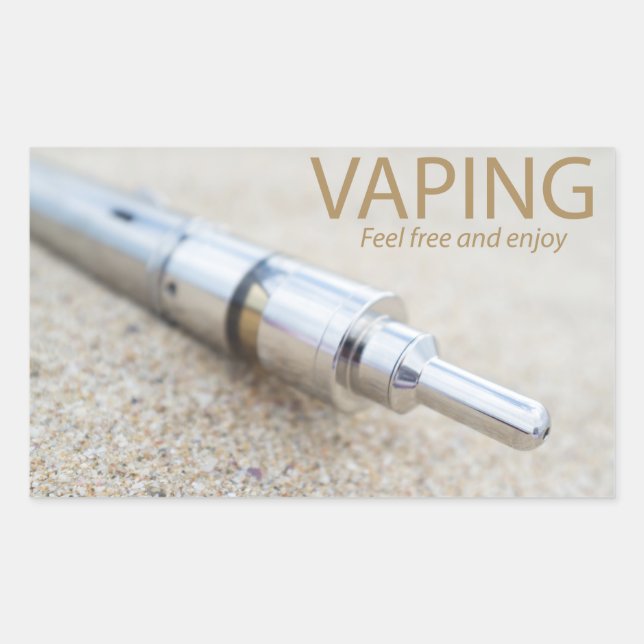 E-cig and vaping rectangular sticker (Front)