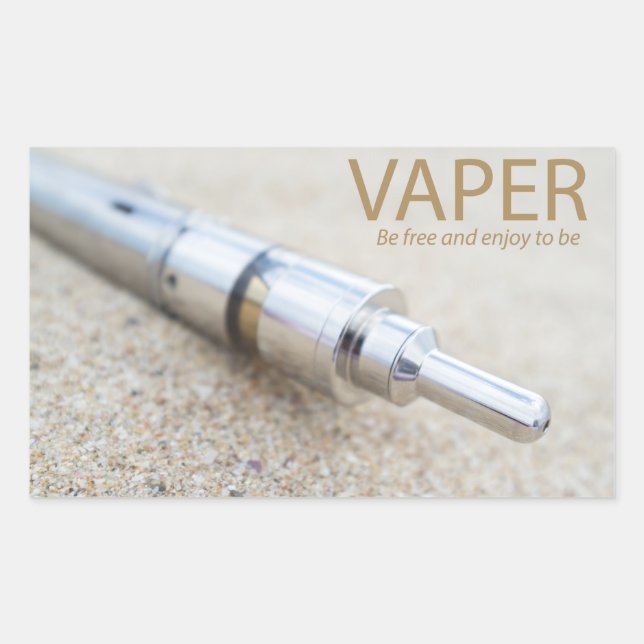 E-cig and vaping rectangular sticker (Front)