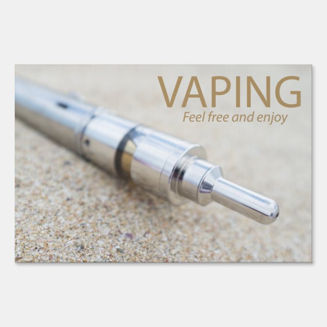 E-cig and vaping sign (Back)