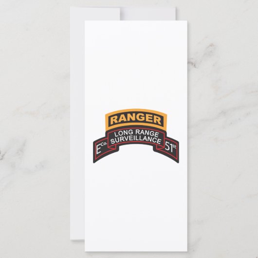 E Co 51st Infantry LRS Scroll, Ranger Tab (Front)