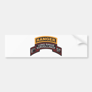 E Co 51st Infantry LRS Scroll, Ranger Tab Bumper Sticker