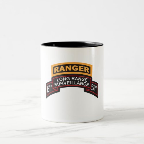 E Co 51st Infantry LRS Scroll Ranger Tab Two_Tone Coffee Mug