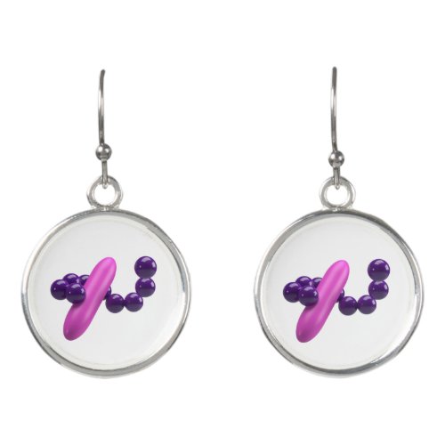 E Coli and Streptococcus Pyogenes Earrings