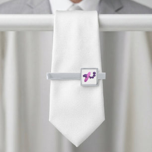 E Coli and Streptococcus Pyogenes Silver Finish Tie Bar