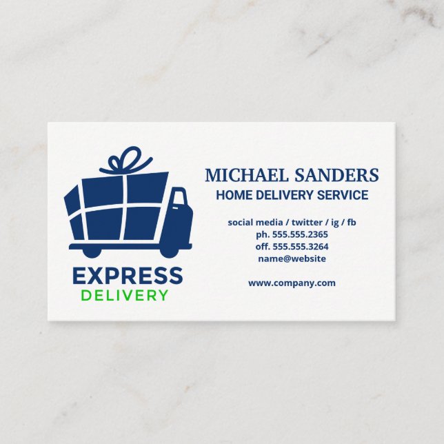 E-commerce / Home Delivery Service Business Card (Front)