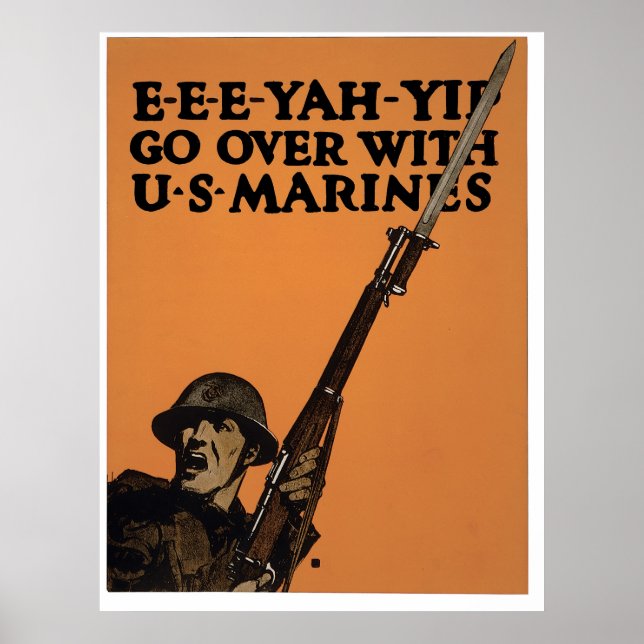E-E-E-YAH-YIP, U.S. Marines Poster (Front)