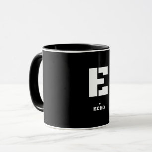 E (Echo) NATO Phonetic Alphabet & Morse Code Mug