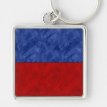 E Echo Watercolor Nautical Signal Maritime Flag Keychain