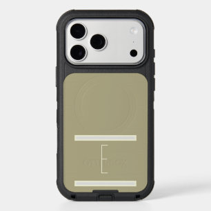 E   Elevated Essence — Sage Green & White Script  iPhone 17 Pro Max Case