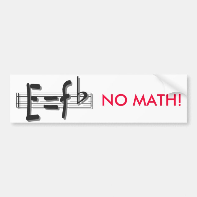 e eq F flat bumper sticker no math (Front)