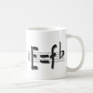 e eq F flat mug b w