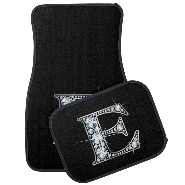 E Faux-Diamond Bling Car Mat (Set)