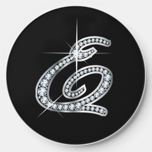 E Faux "Diamond Bling" Wireless Charger (Front)