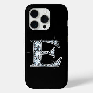 E Faux Diamond Monogram iPhone 15 Pro Case