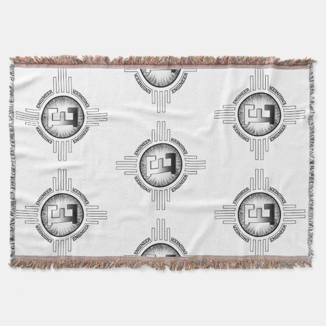 E For ENGINEER Throw Blanket (Front)