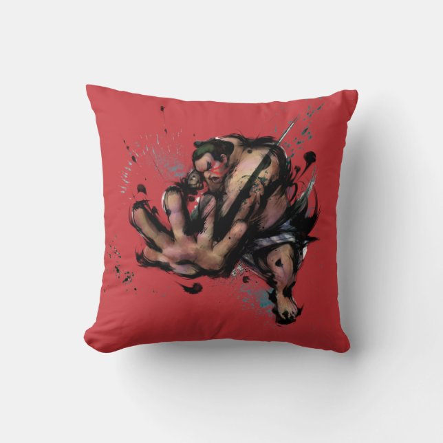E. Honda Push Throw Pillow (Front)