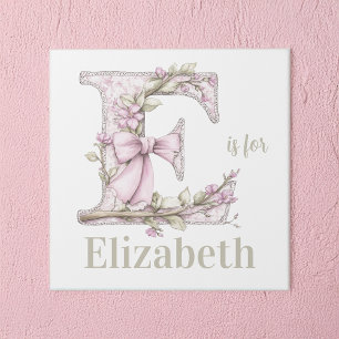 E is for Custom Name Whimsical Letter Art