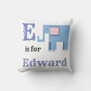 E is for Edward baby boy  Throw Pillow