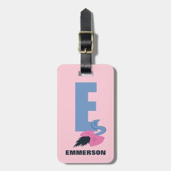 E Is For Eeyore | Add Your Name Luggage Tag by DisneyLogosLetters at Zazzle