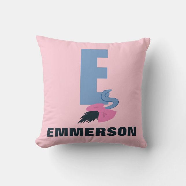 E is for Eeyore | Add Your Name Throw Pillow (Front)