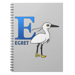 E is for Egret Photo Notebook (6.5