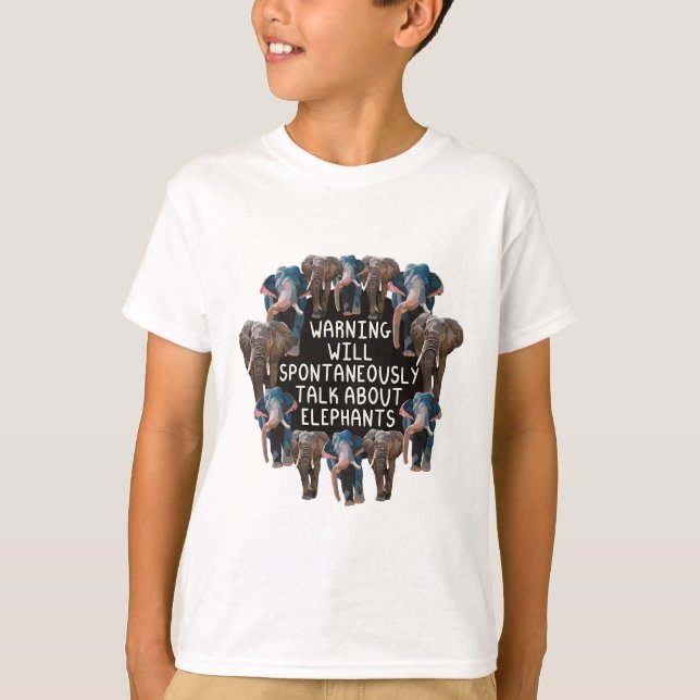 E is for Elephant  T-Shirt (Front)