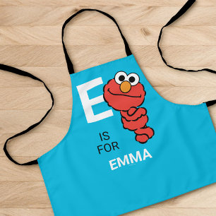 E is for Elmo Add Your Name Apron