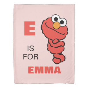 E is for Elmo   Add Your Name Duvet Cover