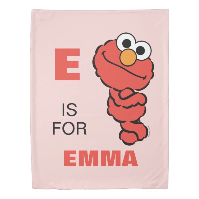 E is for Elmo | Add Your Name Duvet Cover (Front)