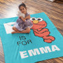 E is for Elmo | Add Your Name Fleece Blanket