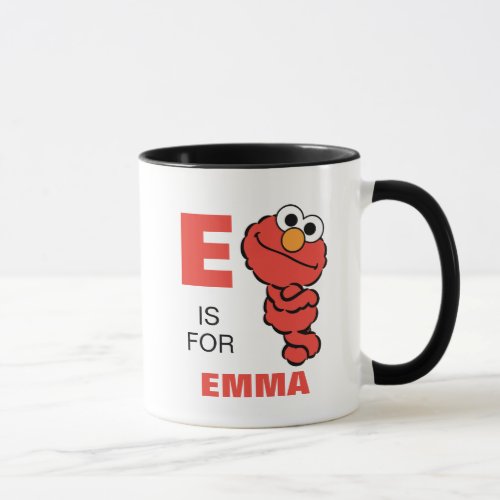 E is for Elmo  Add Your Name Mug