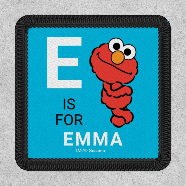 E is for Elmo | Add Your Name Patch (Front)