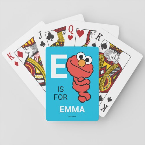 E is for Elmo  Add Your Name Poker Cards