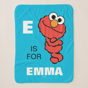 E is for Elmo | Add Your Name Sherpa Blanket
