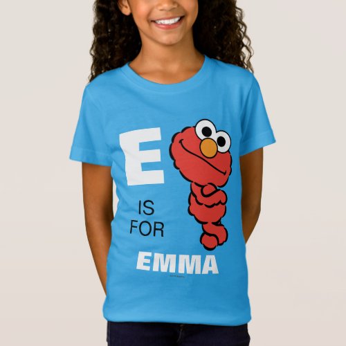 E is for Elmo  Add Your Name T_Shirt