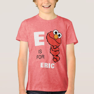 E is for Elmo   Add Your Name Tri-Blend Shirt